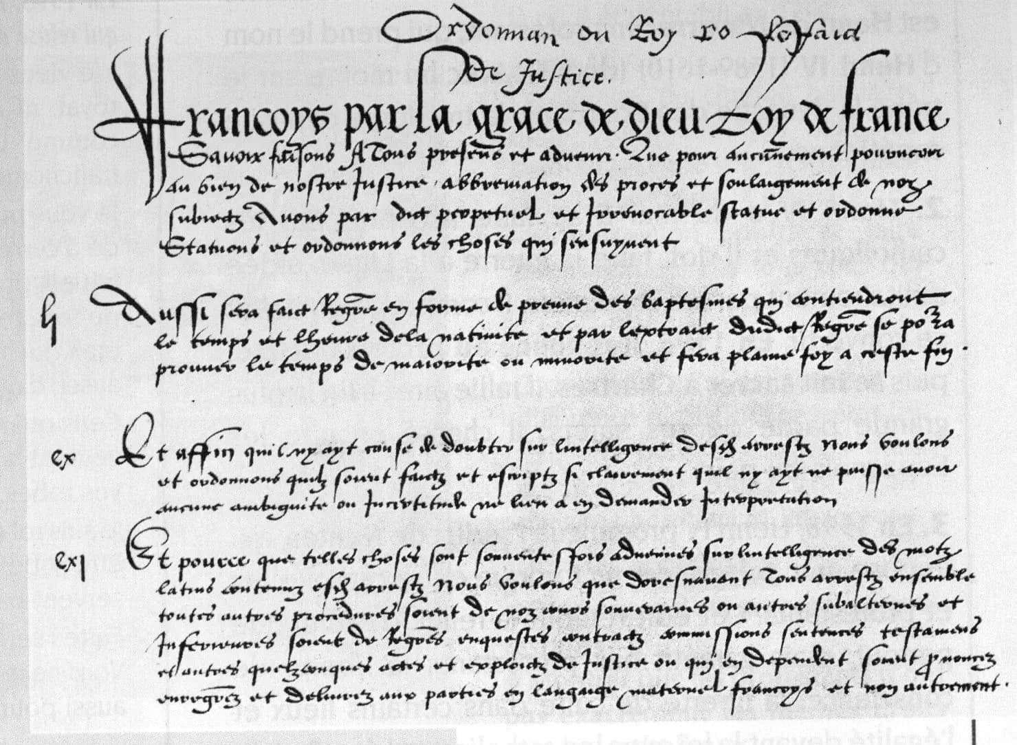 Illustration de Ordonnance de Villers-Cotterêts