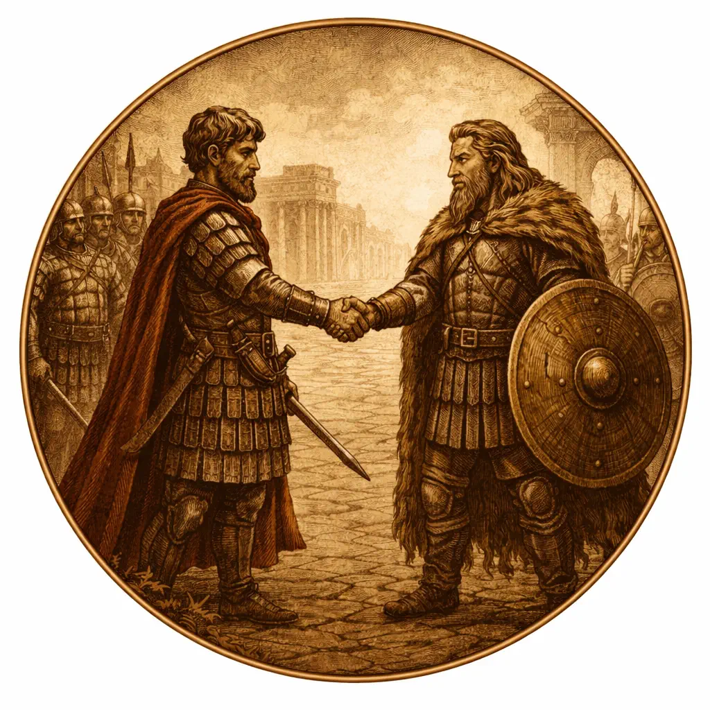 Illustration de Entre monde romain et traditions germaniques